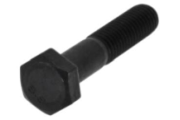 Sechskantschraube(n) mit Schaft M 6 x  40, Kl.  8.8 DIN 931 (ISO 4014), blank - schwarz